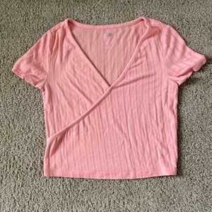 Small Pink SO Short-Sleeve Crop Top